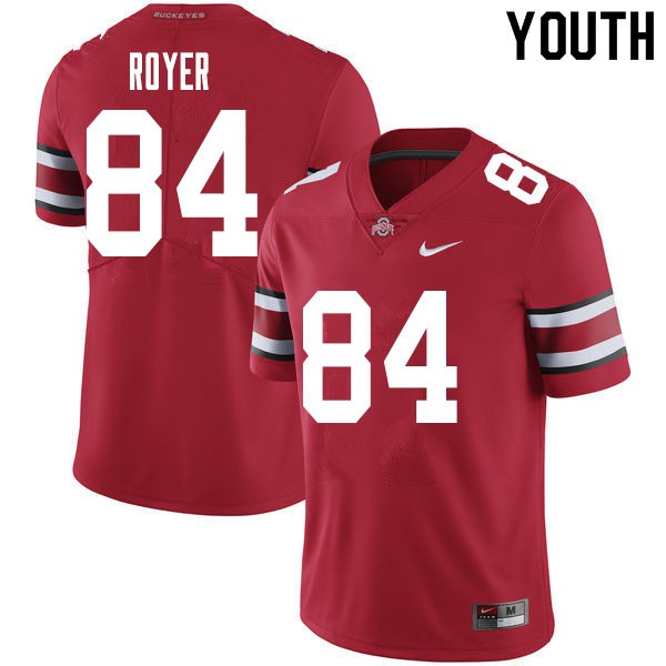 Ohio State Buckeyes #84 Joe Royer Youth Stitched Jersey Red